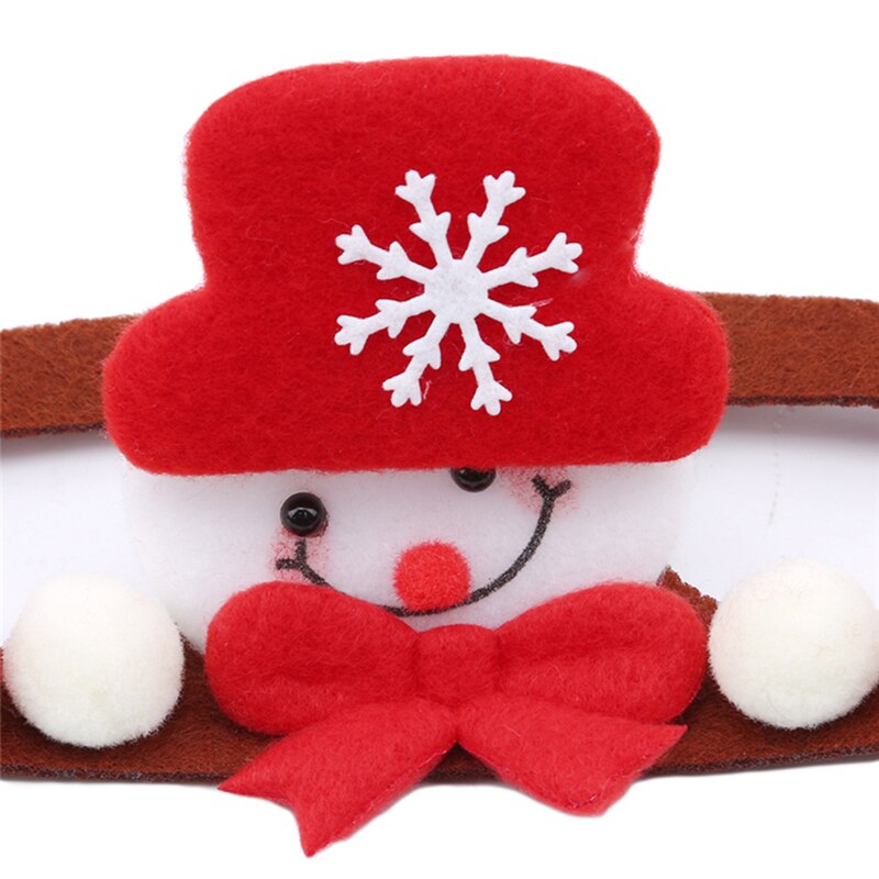 Lovely Christmas Deer Headband Pet Dogs Cats Puppies Christmas Tiaras Pet Hoods Pet Halloween Tiara Hats Props: Red Snowman M