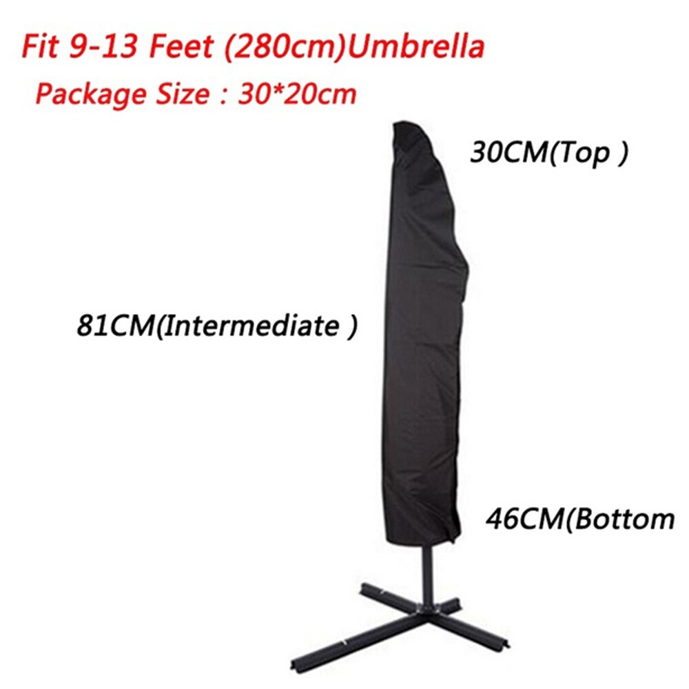 2m parasols de terrasse, support de protection pour parasol, 48 lampes led, auvent de jardin extérieur, abri solaire pour cour, piscine, plage: 280cm couvertures