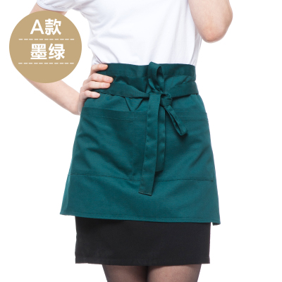 Delantal de Chef medio para restaurante, novedad de verano de , delantal de trabajo para cajero, Catering, uniformes de cocinero,: blackish green