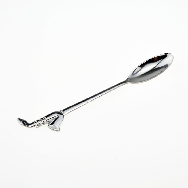 6 Pieces/set Stainless Steel Music Note Mini Coffee Tea Honey Stirring Spoon Set