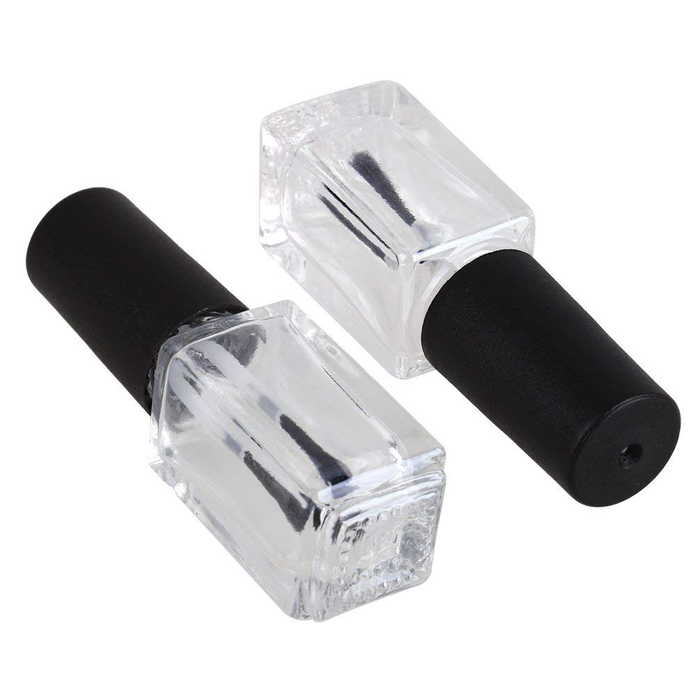 Black Cap Helder Glas 4 ml Hervulbare Lege Nagellak Flessen Container Pack van 20