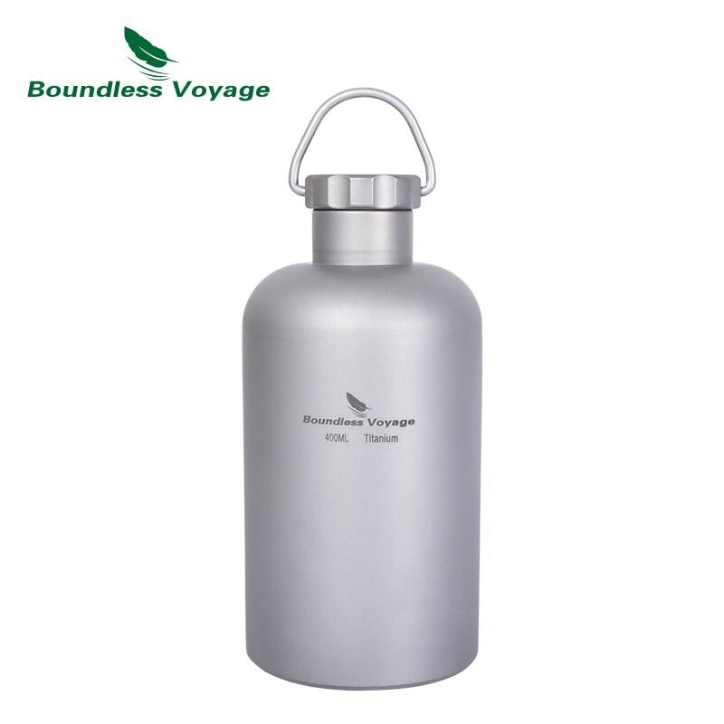 Borraccia sportiva in titanio da viaggio senza limiti con coperchio in titanio campeggio esterno ciclismo escursionismo picnic acqua tè caffè bicchieri 400ml