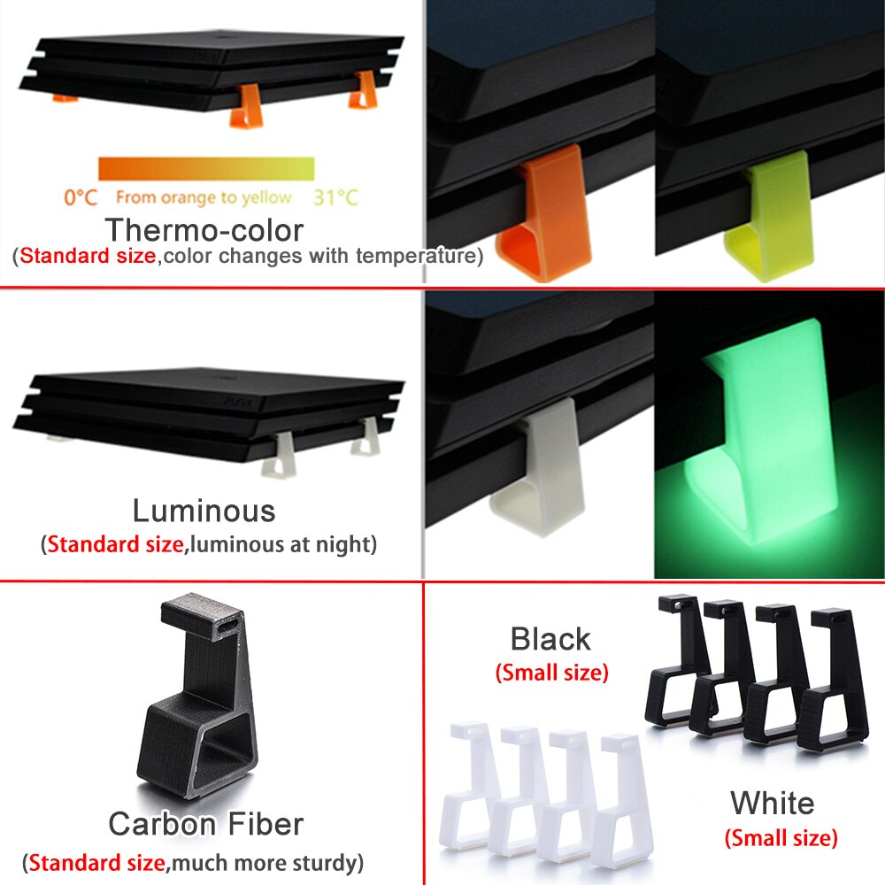 Anti-skid caso di disegno Del Basamento della Staffa Per Playstation 4 Per PS4 Per Sottile Pro Piedi Stand Console Orizzontale Macchina del Gioco di raffreddamento Gambe