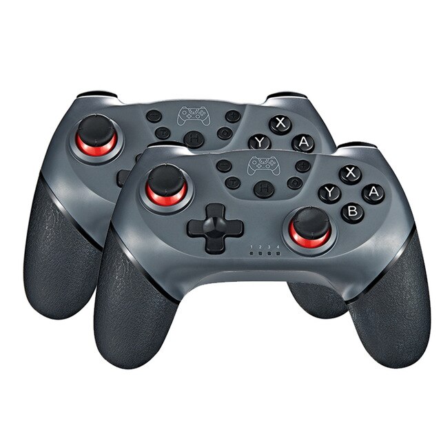 Per Nintendo Interruttore Pro Gamepad Interruttore di Controllo della Console di Gioco Senza Fili Gamepad joystick Controller con 6-Axis Maniglia: 2pcs gray