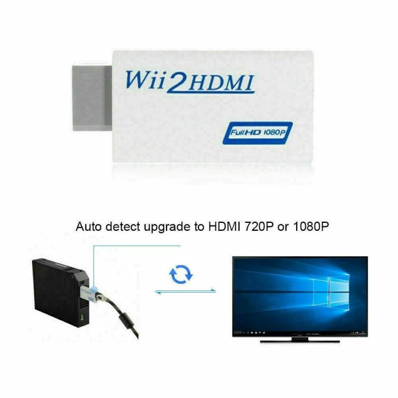 Adaptateur de convertisseur portatif Wii vers HDMI Wii2HDMI convertisseur Full HD adaptateur de sortie Audio TV 3.5mm Audio pour moniteur HDTV