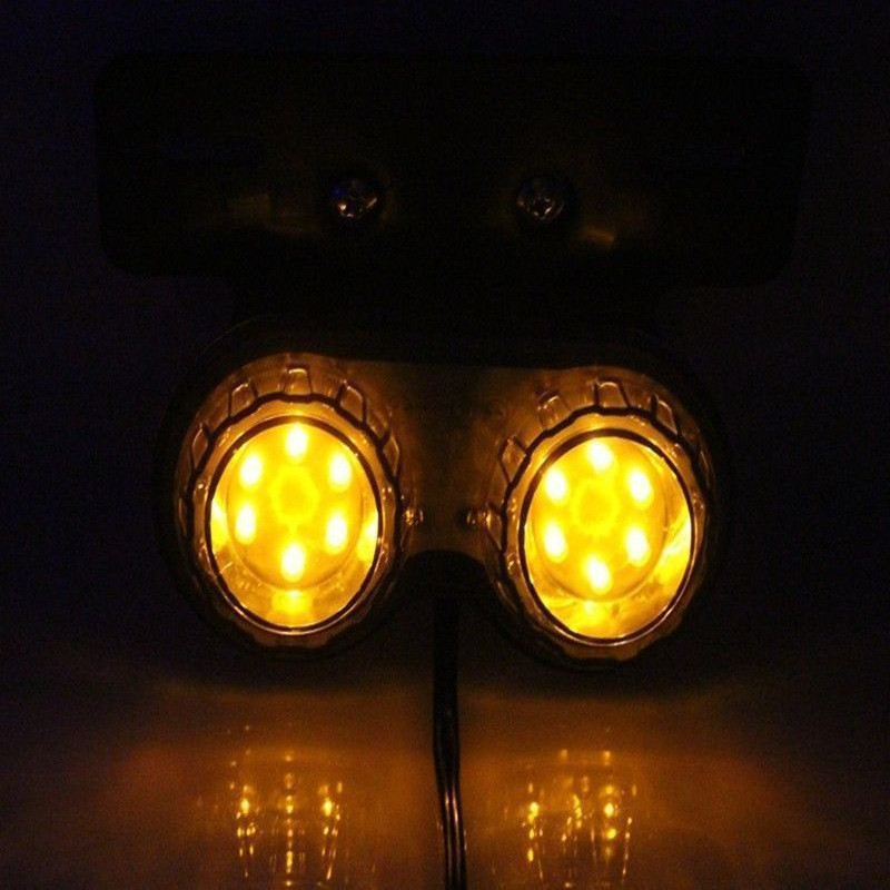 Universal twin dual motorcykel baglygte baglygte led motorcykel baglygte blinklys bremse nummerpladeholder lys