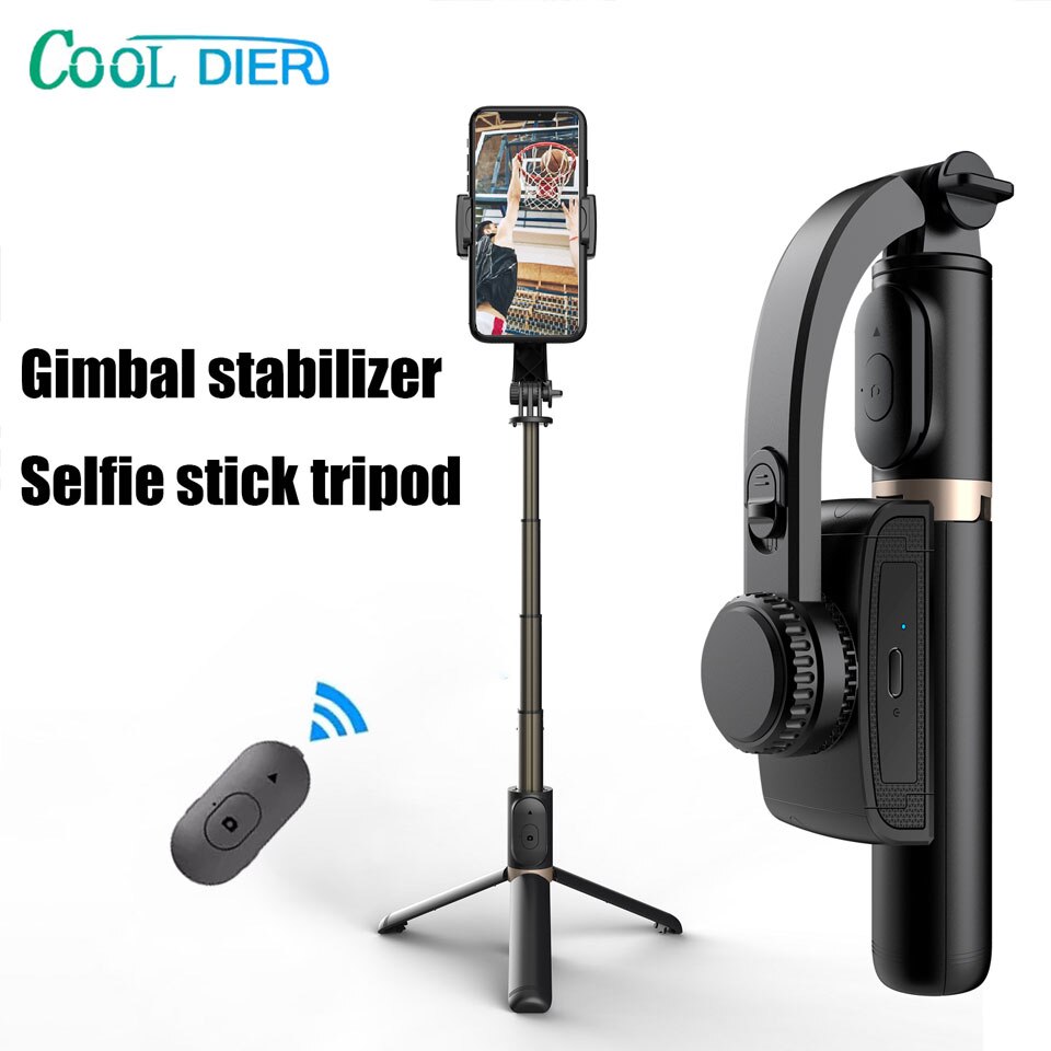 COOL DIER Phone Gimbal Stabilizer - 750mm Extended - Bluetooth - Adjustable Selfie Stand for iOS/Android