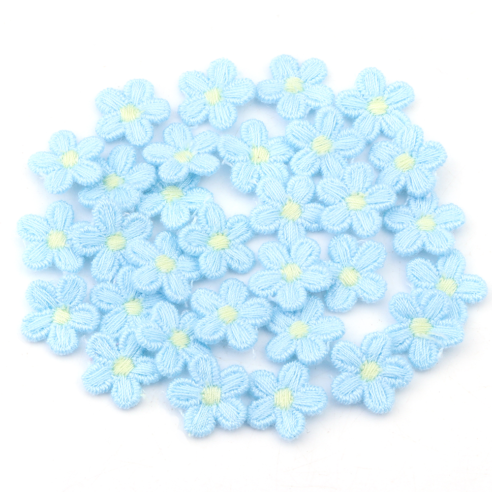 30Pcs Multicolor Flower Appliques Lace Floral Flower Embroidery Patch DIY Sewing Clothes Headwear Wedding Home Decorate Supplies