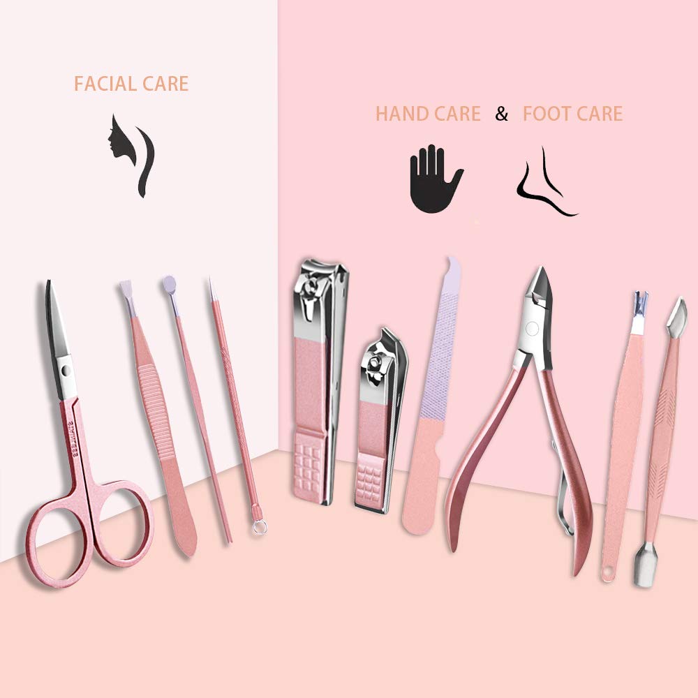 7 PCS Nail Clippers Kit Stainless Steel Compact Portable Complete Multi-purpose Nail Cutter Scissor Manicure Pedicure Tool