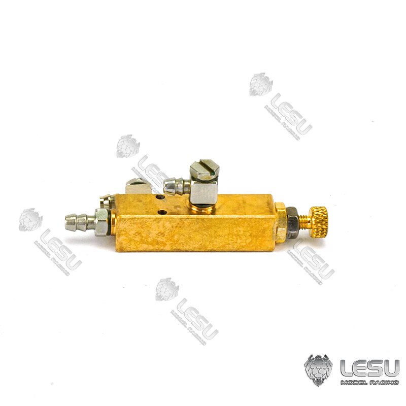 Válvula de descarga de Metal LESU para camión hidráulico 1/14 RC excavadora modelo TAMIYA DIY