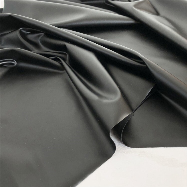 140cm*100cm Matte dark black matte baby leather High stretch lamb PU leather soft, smooth and delicate fabric