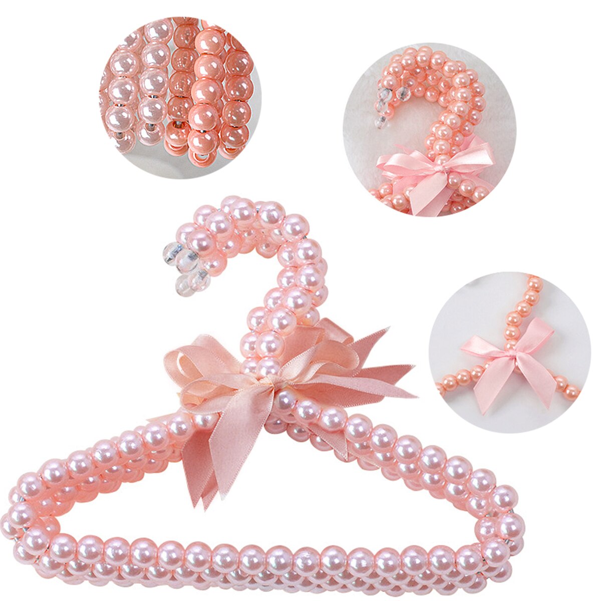 Perchas para mascotas ropa perlas cuentas perchero para bebé mascota perro gato, paquete de 5 utilizado para colgar ropa de bebé y ropa de mascotas