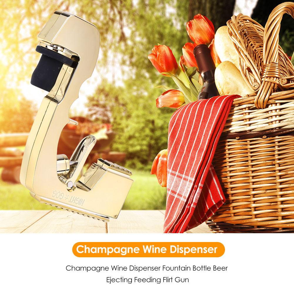 Alloy Metal Wine Dispenser Shooting Pourer Distributor Champagne Wine Dispenser Fountain Bottle Beer Ejector