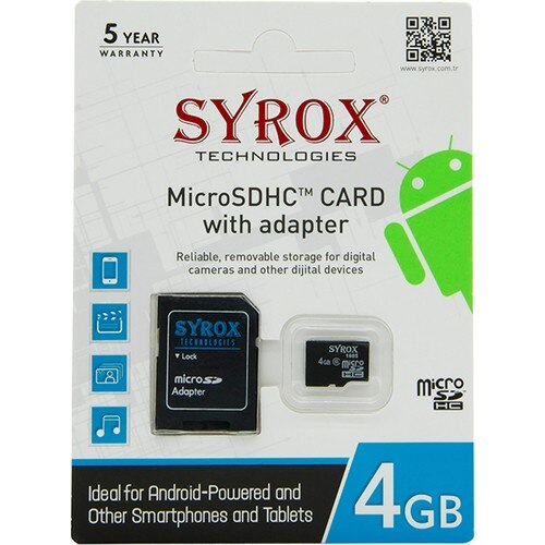 Syrox 4 Gb Micro Sd-kaart Geheugenkaart Adapters Usb Flash Memory Usb Drive Turkije Usb Schijf