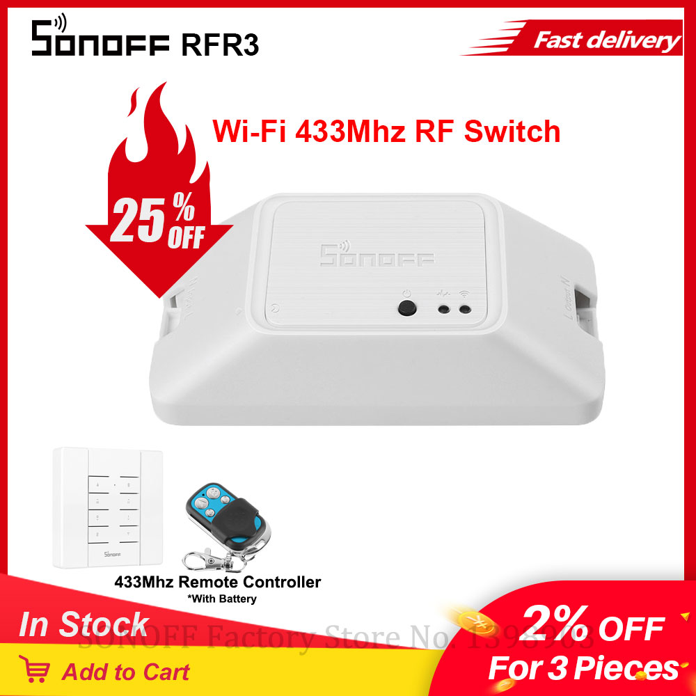 Sonoff Rf R3 Wifi Diy Wifi Smart Switch Module Tijdschakelaar Draadloze Lichtschakelaar 433Mhz Rf App Afstandsbediening smart Home