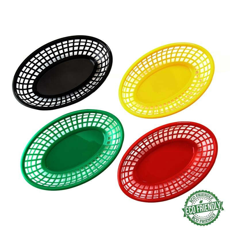 6 st pommes frites korg oval plast snabbmat korg picknick tallrikar stek serveringsbricka grönsaksrestaurang kicthen set