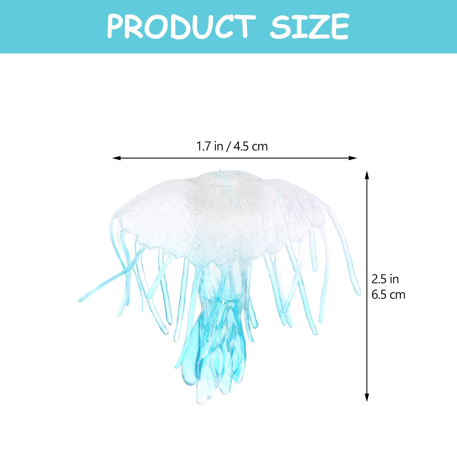 2Pcs Simulated Sea Animal Model Vivid Sea Creature Jellyfish Tabletop Decor