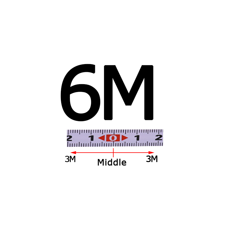 Self-Adhesive Tape Measure Metric 0.9M-10M Miter Track Measuring Tape Steel Ruler For T-track Router Saw Table Woodworking Tools: 6M-Middle