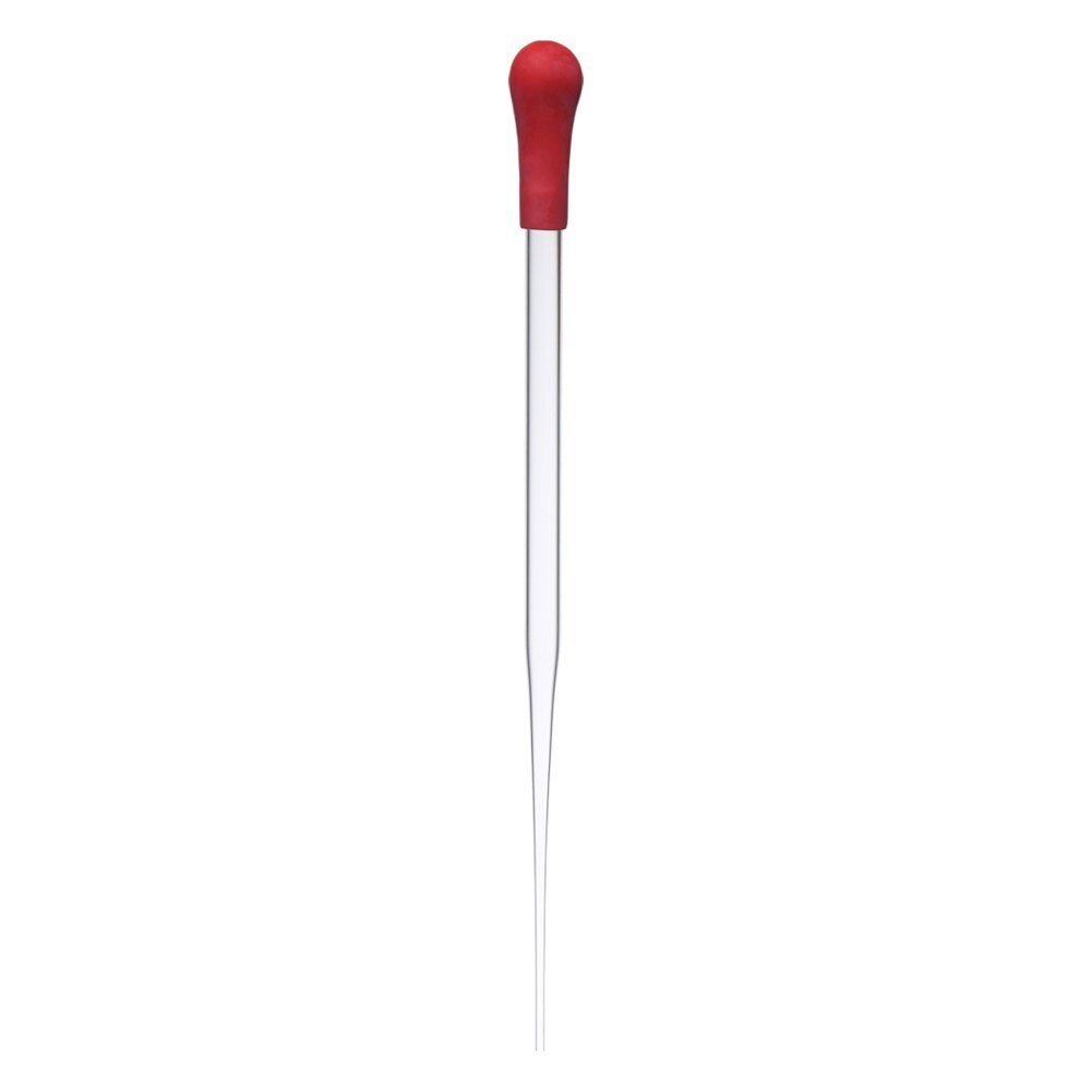 Glass Pipette Dropper with Red Rubber Cap Dropping Pipet Liquid Essential Oil Transfer 10 Pcs