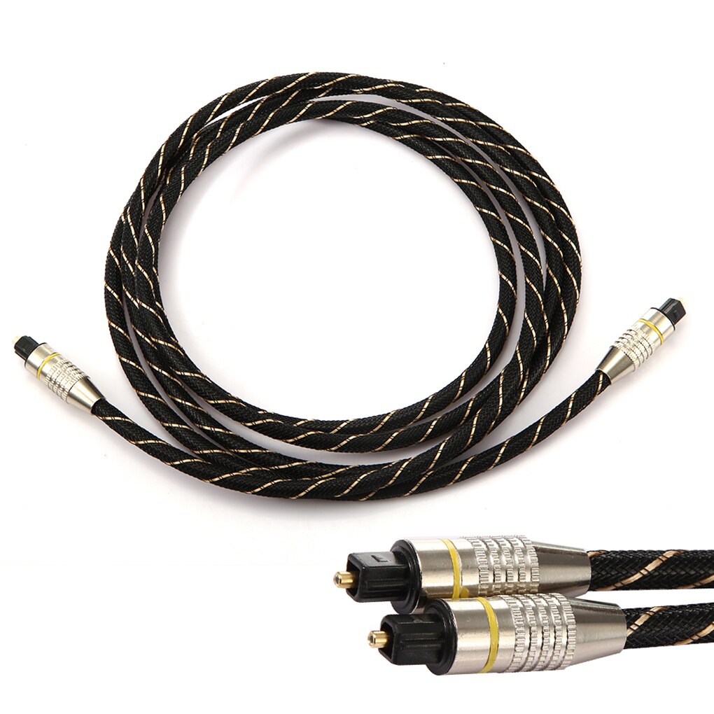 Digital Optical Audio Cable Toslink Gold Plated 1m 1.5m 2m 3M SPDIF MD DVD Gold Plated Cable: OD6.0 cable / 1m