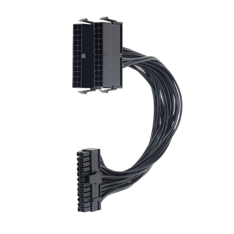 Voeding Splitter, dual Psu Kabel Adapter 24 Pin 20 + 4 Pin Atx Moederbord Adapter Verlengkabel Dual 24-Pin Mijnbouw adapter