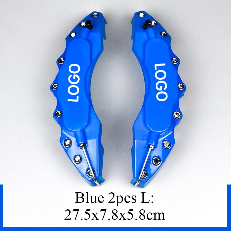 2 Stuks S/M/L Size 3D Abs Auto Remklauw Cover Remschijf Shell Voor Verna Celesta elantra Mistra Sonata Ix25 Ix25 Tucson Santafe: Blue 2Pcs L