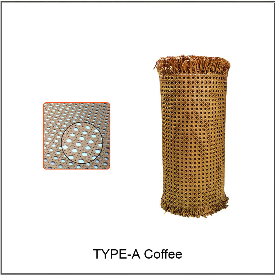 Rouleau de sangles en plastique de rotin PE, 40 45 50 60cm de large 1m 1.5m 2m, feuille d'osier pour chaise Table, matériel de réparation de meubles: 12mm / COFFEE