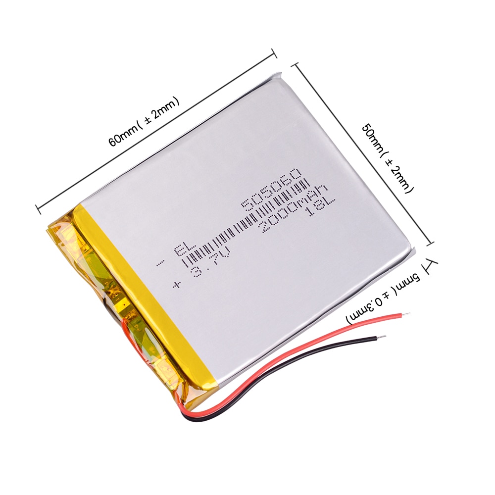 3.7V 2000mAh 505060 litowo-polimerowy akumulator litowo-jonowy do telefonu komórkowego głośnik Bluetooth PDA POS GPS Explay M43HD