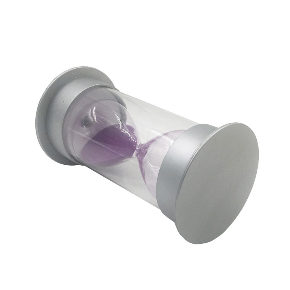 Simple Cylinder Sand Hourglass 30 Minutes Plastic Security Sand Timer Sandglass Hourglass (Silver and Blue)