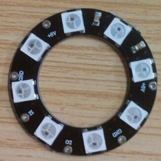 8 leds WS2812B RGB adresseerbare ring DC5V ingang RGB full kleur; ronde LED pixel