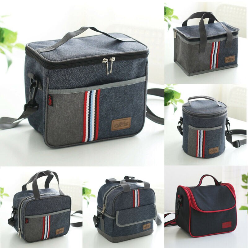 Style Large Capacity Insulated Lunch Bag Tote Men Women Travel Picnic Portable Cold Food Thermal Cooler Bag