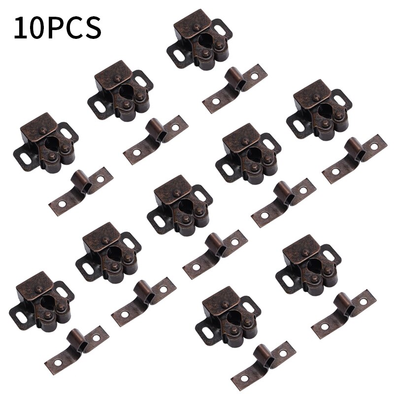 Door Stop Closer Stoppers Damper Buffer Magnet Cabinet Catches For Wardrobe Hardware Furniture Fittings 2-10PCS: black