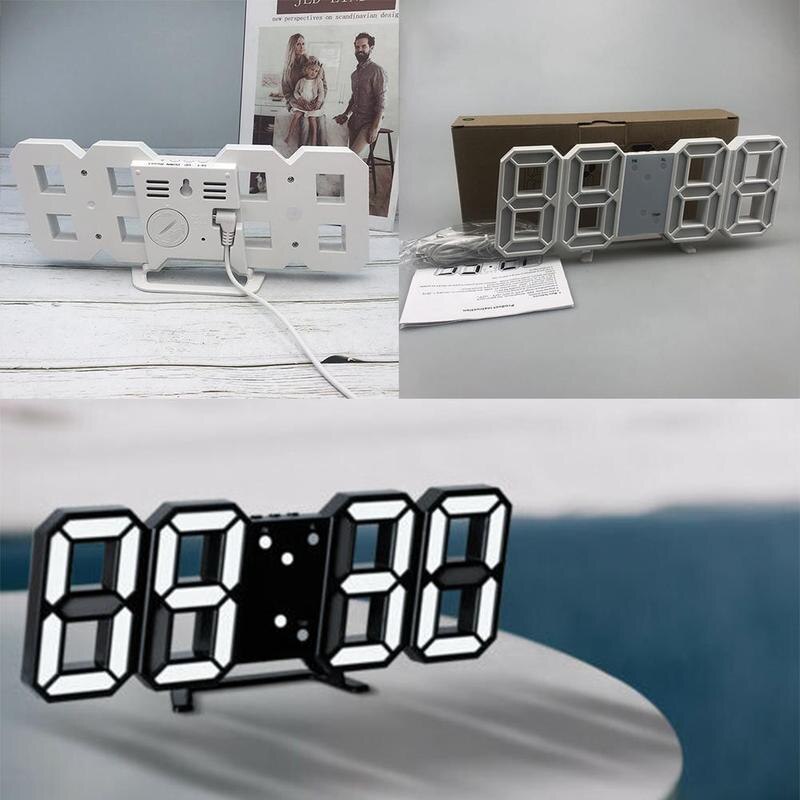 Acrylic Red LED Digital Clock Glowing Night Displaying Automatically Clock Dimmed Temperature Brightness N8V1