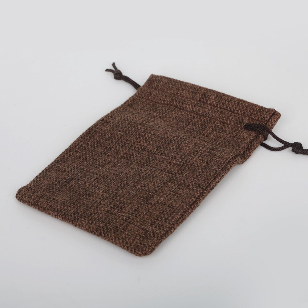Sacs en lin et coton 10x14cm, emballage pour bijoux, pochette à cordon, sac de faveur, collier de bonbons de fête d'anniversaire de mariage, 9 couleurs