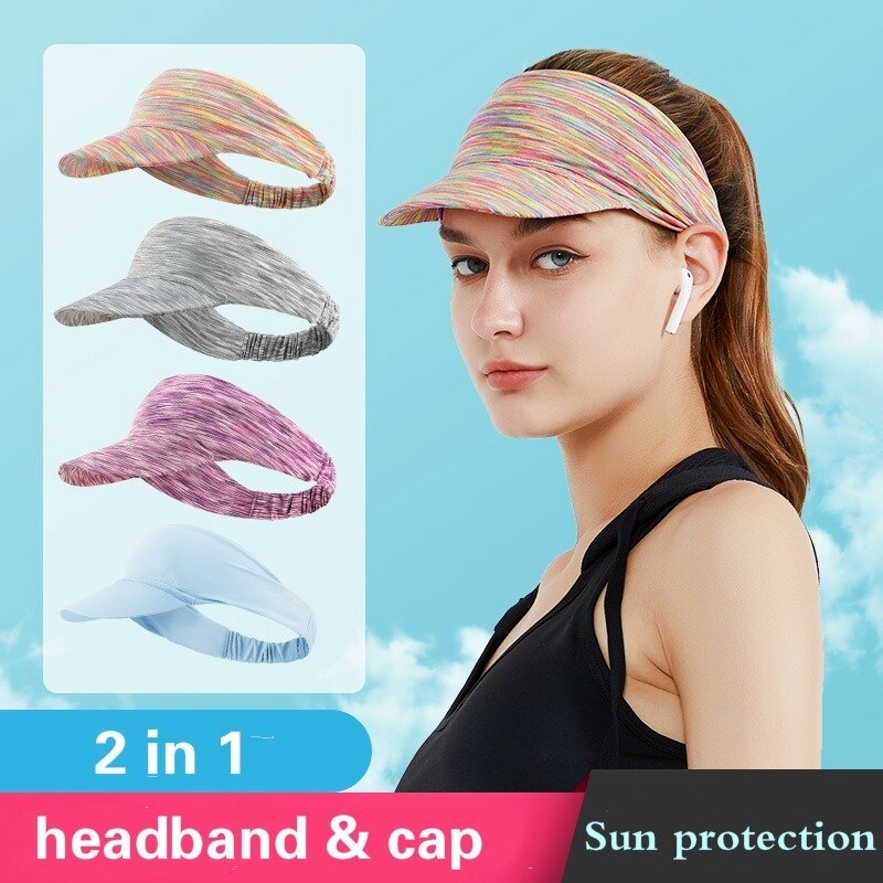 Adjustable Women Summer Sport Headband Classic Sun Empty Top Baseball Cap