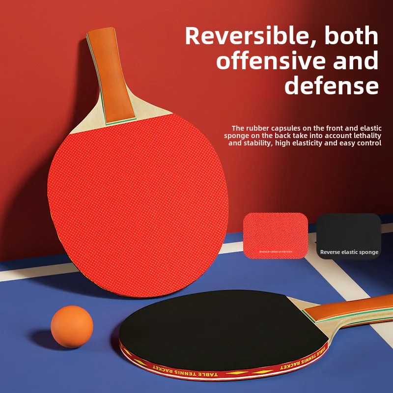Tischtennisschläger-Set für das Training mit zwei Bürsten und drei Bällen, vertikal und horizontal, geeignet für Eltern-Kind-Interaktionen