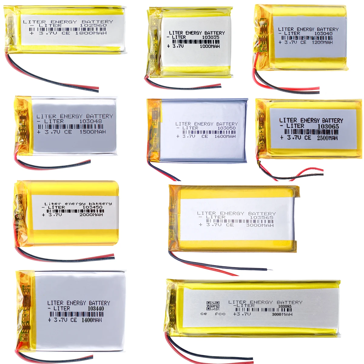 3.7V Rechargeable Polymer lithium ion / Li-ion battery 102545 for TOY,POWER BANK,GPS,mp3,mp4