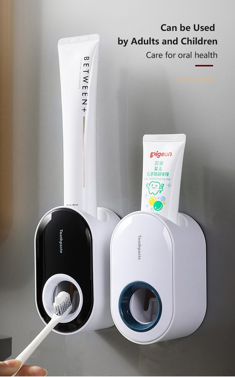 Automatisk dispenser tandpasta vægmonteret rack stansning tandpasta squeezer – Grandado