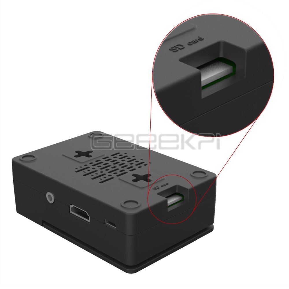 Geeekpi abs sort/hvid cover cover kabinet shell box + køleplader + køleventilator til raspberry  pi 3 b+  plus  / 3 b / 2 b