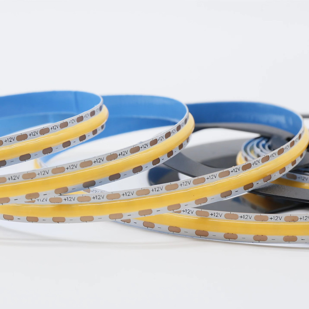 Tira de luces LED COB, cinta Flexible de alta densidad, 12V, 3000K, 4000K, 6500K, blanco, RA90, 1cm, corte de distancia corta
