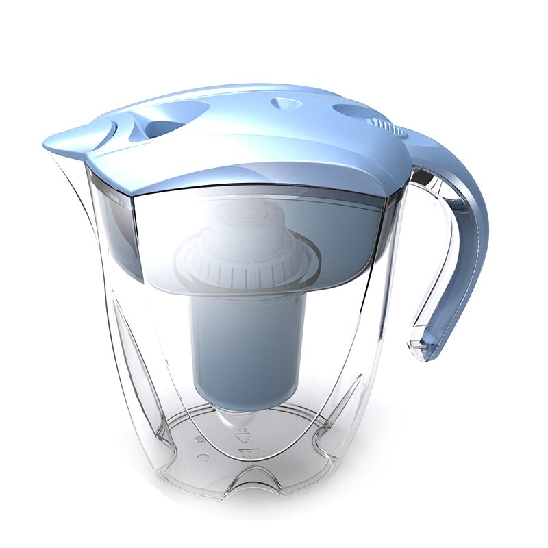 Huishoudfilterketel 3.5l energienet waterkoker actieve koolfilterketel filterketel (met filter): Lichtblauw
