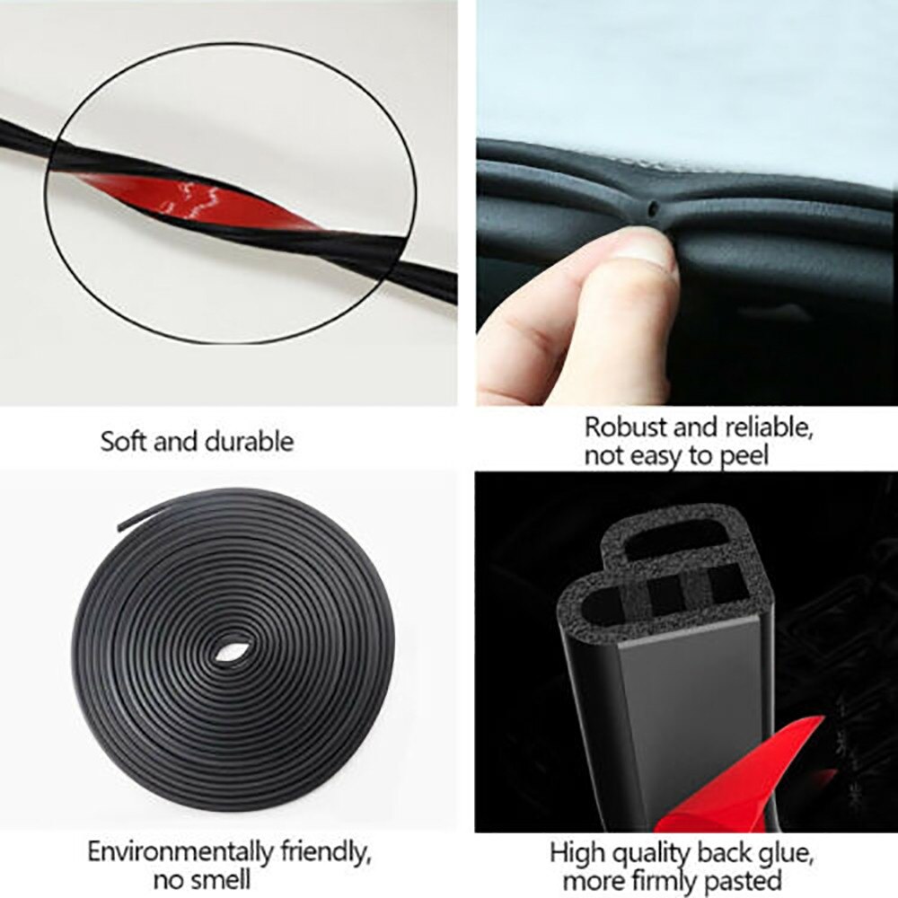 TIANRUIDA Zwarte Autodeur Seal Rubber Kofferbak Seal Protector Lip Seal voor Auto Boot RV Truck (10FT