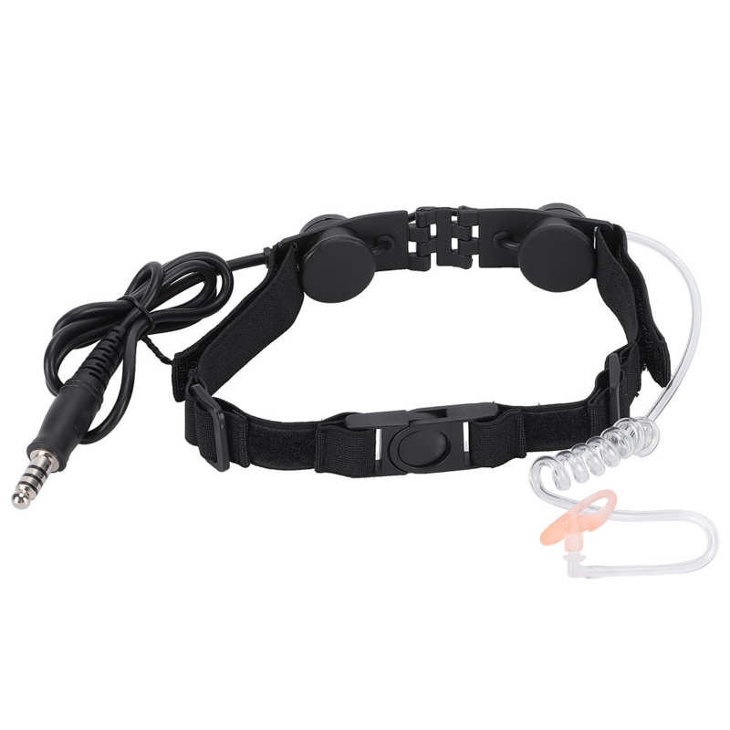 Laringofono gola microfono laringofono auricolare con tubo acustico ad aria trasparente auricolare per esterno auricolare per gola