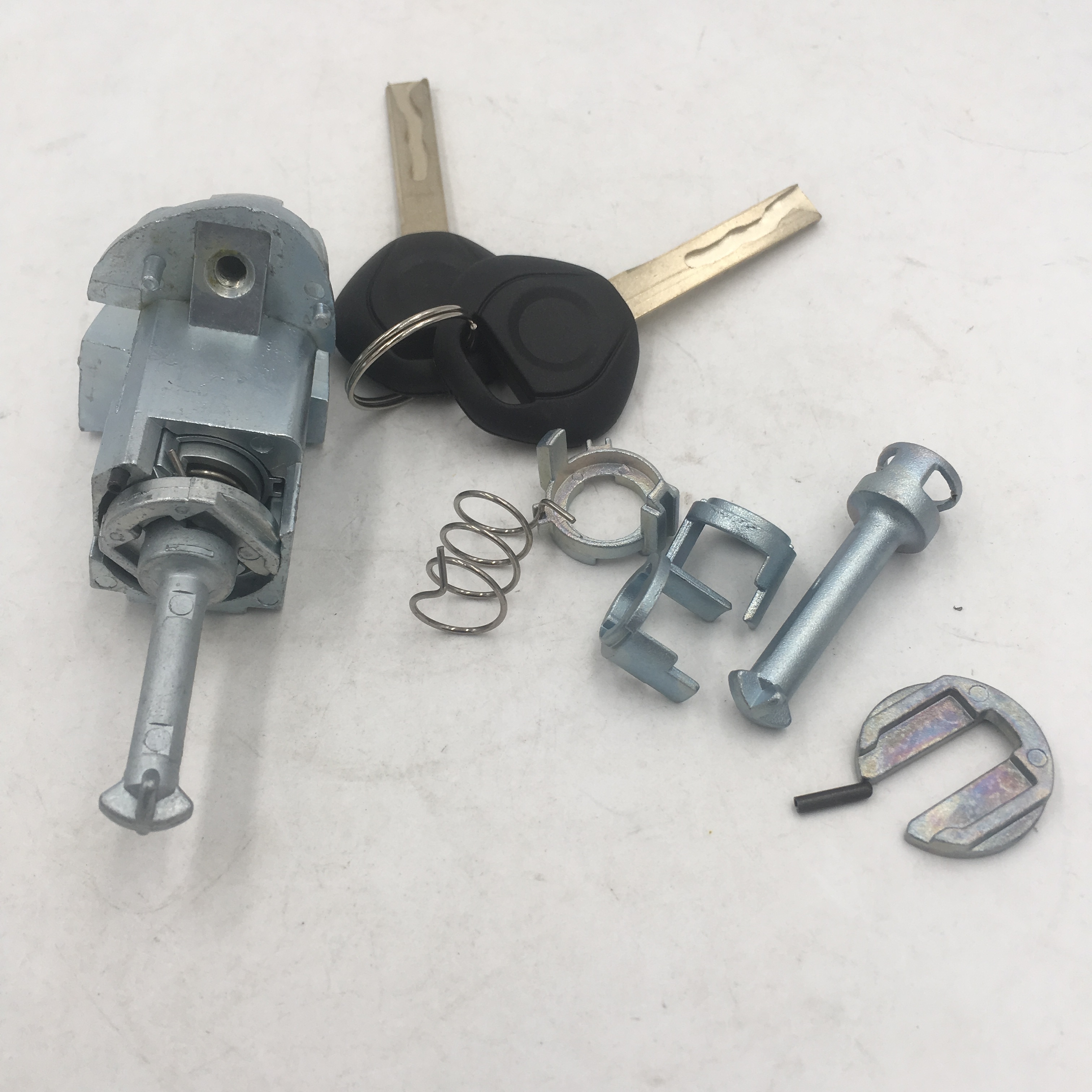 Til bmw / e46 3- serie forreste venstre førerdørlås cylinder cylinder samling nøgle + reparationssæt