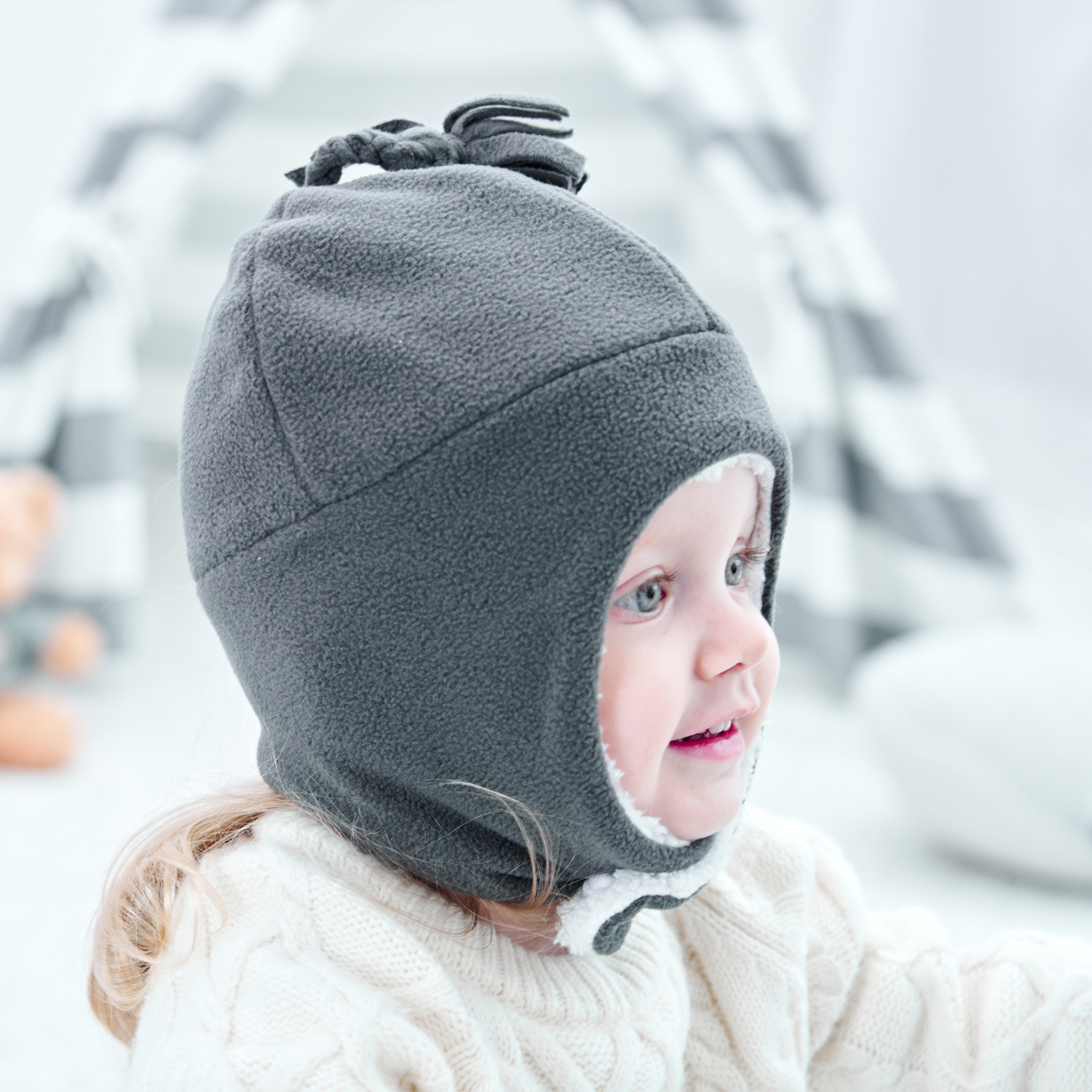Kids Beanie Hoed Tweedelige Baby Hoed Handschoenen Skullcap Kinderen Hoed In De Winter Warm Kinderen Houden Beschermende oor Cap Hoed Handschoenen