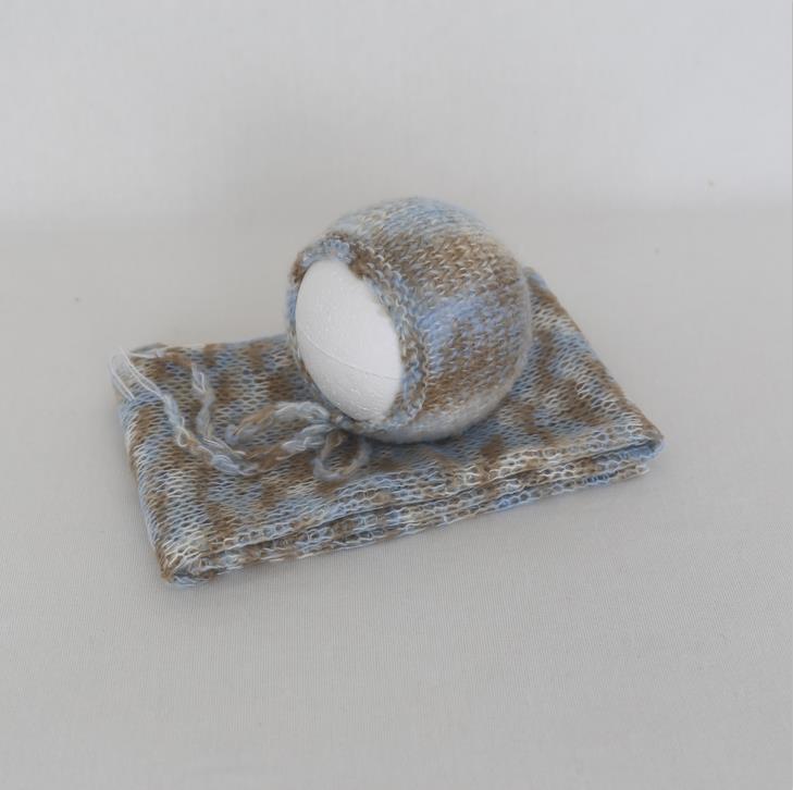 Vintage mohair stickad omlott huva nyfödd stretch wrap fotografering rekvisita baby tröja lager foto rekvisita swaddle cocoon: Som foto 368