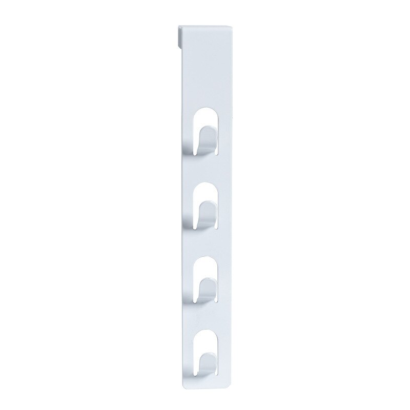 Behind The Door Hook Nail-free Non-stick Metal Wall-mounted Hanger Door Clothes Hat Hook Kitchen Bathroom Multi-function Hook: White