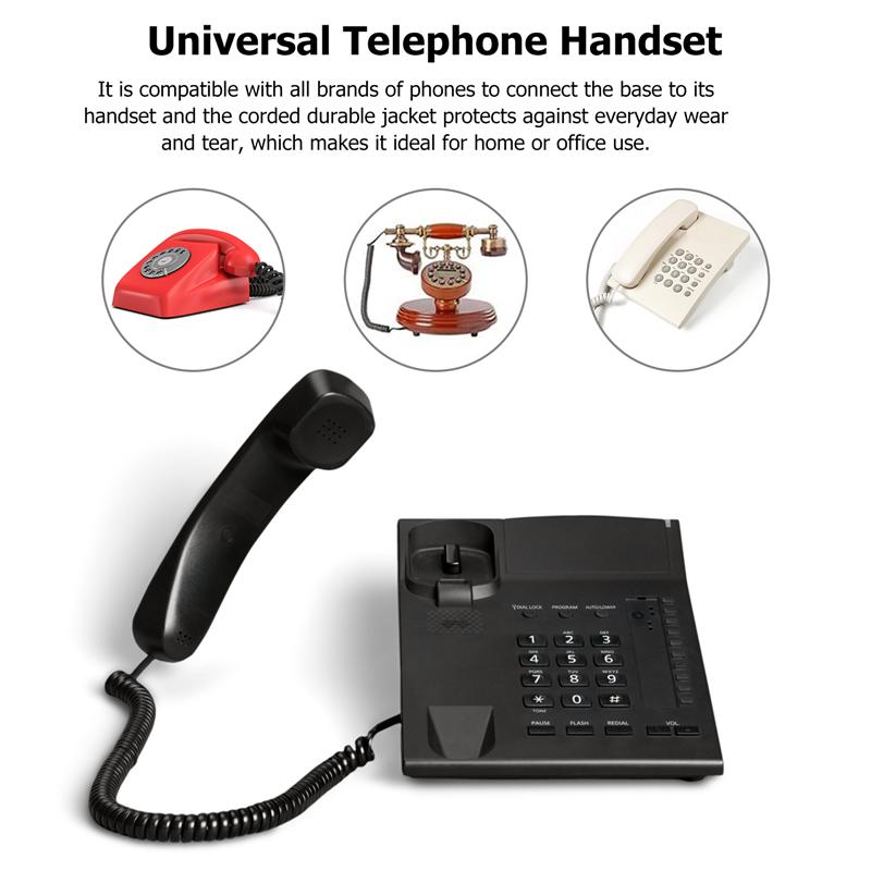 10Pcs Universele Telefoonhoorn Koord Opgerolde Telefoonkabel Telefoon Accessoire (Willekeurige Kleur)