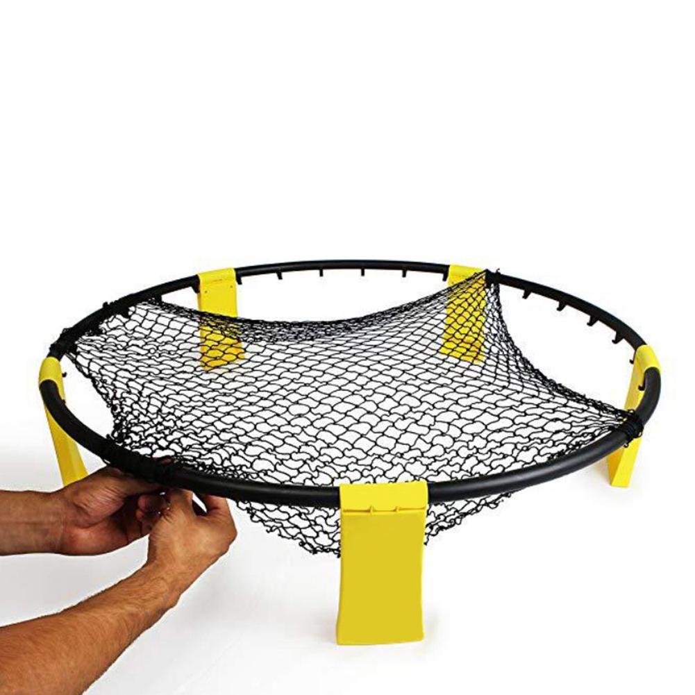 Mini boldspil sæt sæt opgraderet stærkere at spille netnet og bolde bærbar pumpemåler til strand udendørs camping fest spil