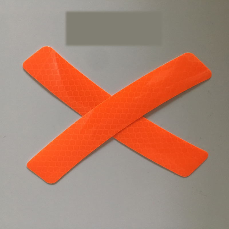 Bildelar hjul ögonbryn reflekterande klistermärken anti-kollision anti-kollision varning klistermärken kropp klistermärken reflekterande remsor: Orange